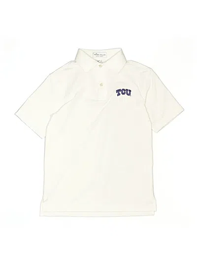 Pre-owned Peter Millar Kids' Short Sleeve Polo Shirt In Ivory