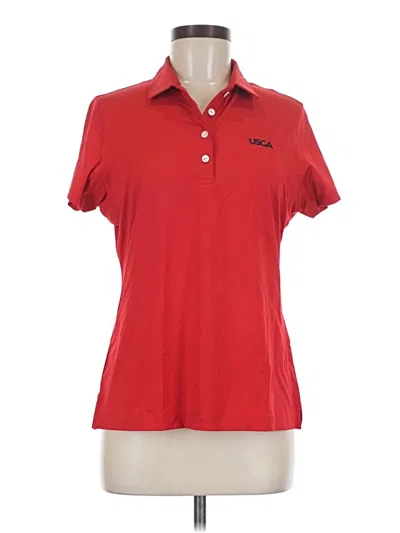 Pre-owned Peter Millar Short Sleeve Polo Shirt In Red