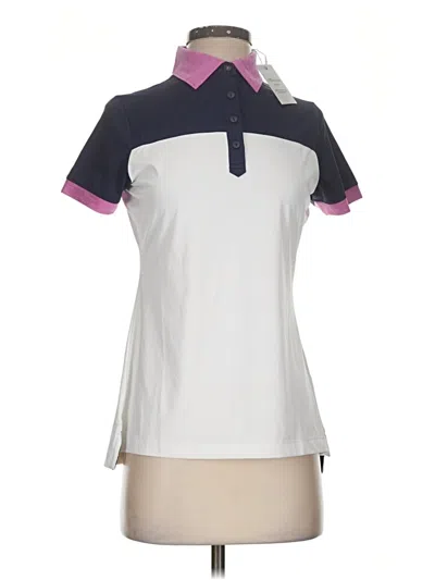 Pre-owned Peter Millar Short Sleeve Polo Shirt In White