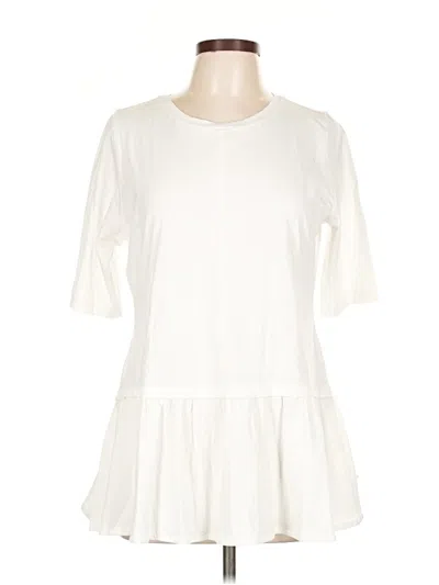 Peter Millar Short Sleeve Top Ivory V Neck Tops In White