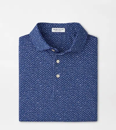 Peter Millar Sidecar Performance Jersey Polo In Blue