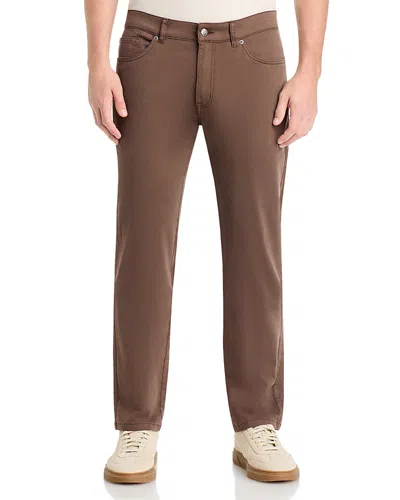Peter Millar Signature Sateen 5-pocket Pants In Brown