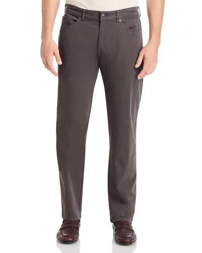 Peter Millar Signature Sateen 5-pocket Pants In Gray