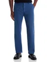 Peter Millar Signature Sateen Flat Front Trousers In Blue