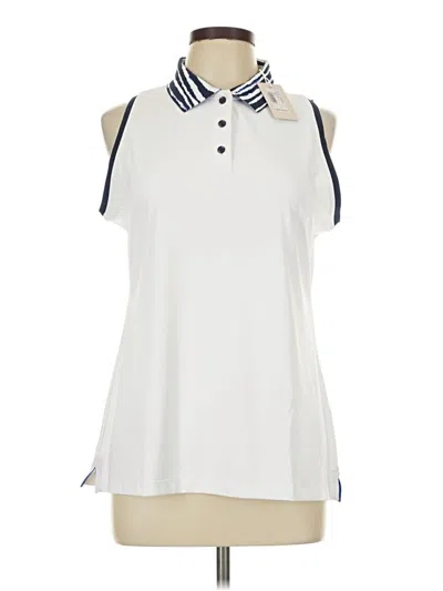 Peter Millar Sleeveless Polo Shirt In Ivory