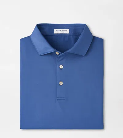 Peter Millar Solid Performance Jersey Polo In Blue
