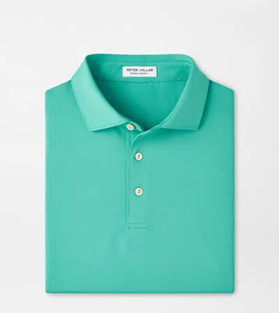 Peter Millar Solid Performance Jersey Polo In Green