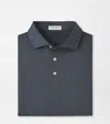 Peter Millar Solid Performance Jersey Polo Iron In Gray