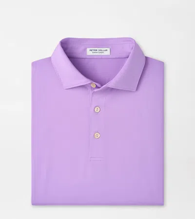 Peter Millar Solid Performance Jersey Polo In Purple
