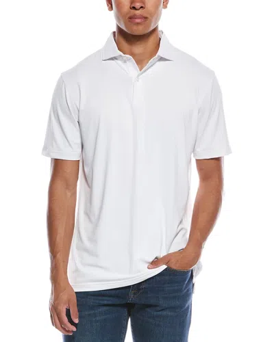 Peter Millar Solid Performance Jersey Polo Shirt In White
