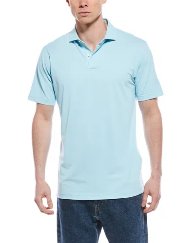 Peter Millar Soul Performance Mesh Polo Shirt In Blue