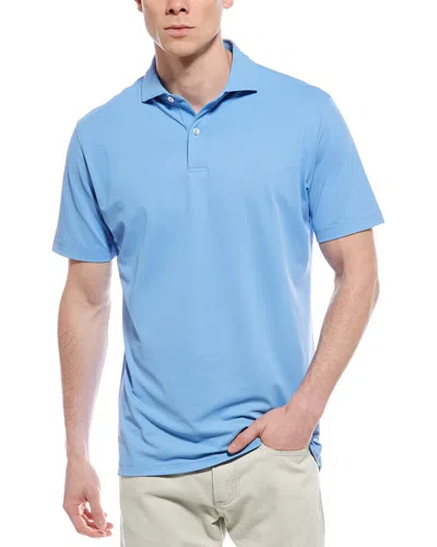 Peter Millar Soul Performance Mesh Polo Shirt In Blue