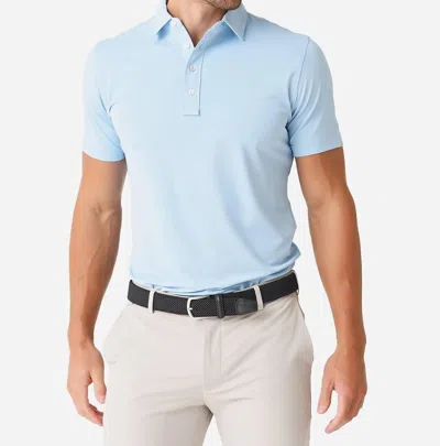 Peter Millar Crown Sport Jubilee Classic Fit Short Sleeve Performance Jersey Polo Shirt In Cottage Blue