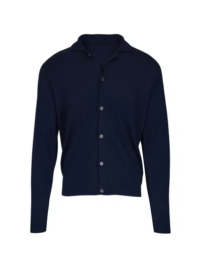 Peter Millar Southport Buttoned Knitwear In Blue