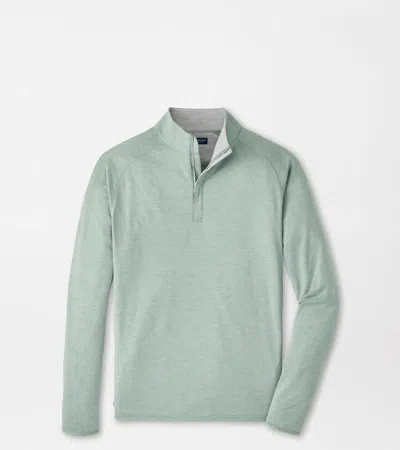 Peter Millar Crown Comfort Stripe Pullover Sweater In Green