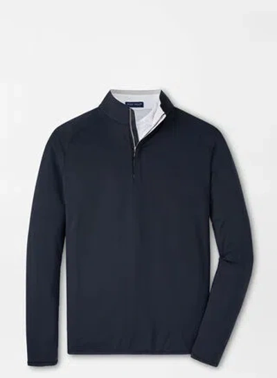 Peter Millar Stealth Performance Quarter-zip In Black