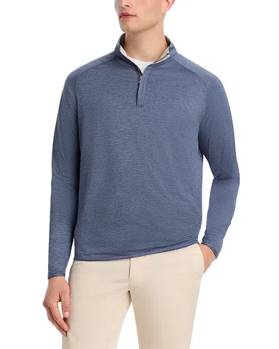 Peter Millar Stealth Performance Quarter Zip Pullover In Steel