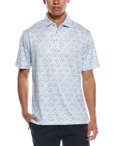 Peter Millar Straight Shooter Performance Jersey Polo Shirt In Blue