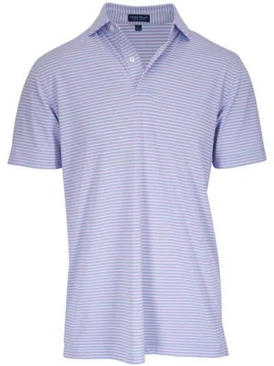 Peter Millar Gestreiftes Poloshirt In Blau