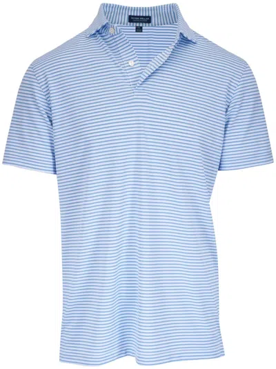 Peter Millar Gestreiftes Poloshirt In Blau