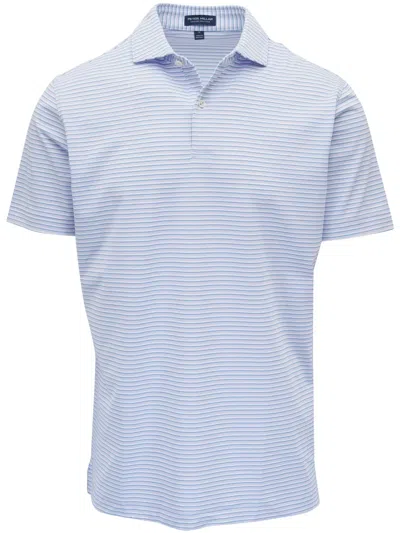Peter Millar Striped Polo Shirt In Purple