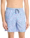 Peter Millar Summer Shade 7 Swim Trunks In Seaport Blue