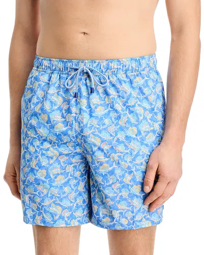 Peter Millar Tackle The Day 7 Swim Trunks In Marina Blue