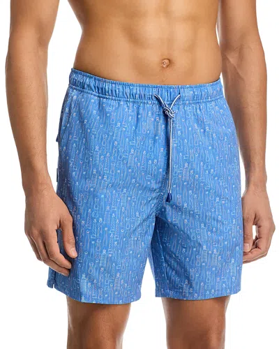 Peter Millar Tequila Seas 7 Swim Trunks In Blue
