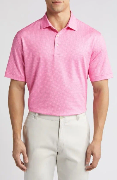 Peter Millar Tessderact Performance Golf Polo In Pink Ruby