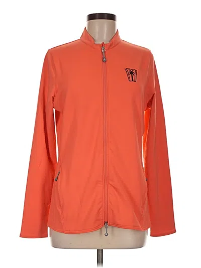 Pre-owned Peter Millar Track Jacket In Orange