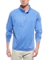Peter Millar Verge Performance 1/4-zip Pullover In Blue