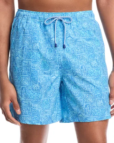 Peter Millar Vitamin Sea 7' Swim Trunks In Maya Blue