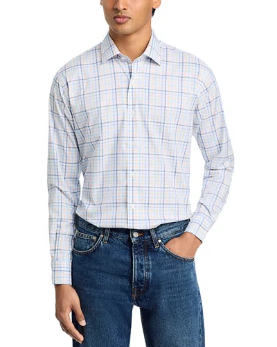 Peter Millar Warren Crown Long Sleeve Button Front Shirt In Blue