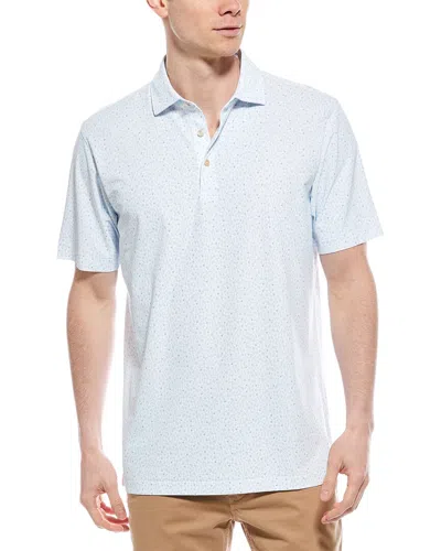 Peter Millar Whiskey Performance Mesh Polo Shirt In White