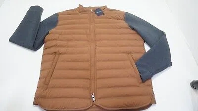 Pre-owned Peter Millar Winsome Hybrid Cardigan Jacket Mens Medium Walnut 995a 01223000 In Brown