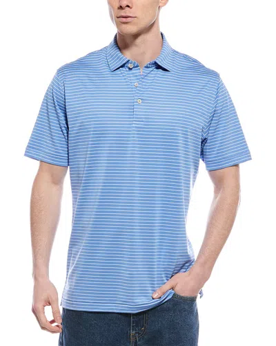 Peter Millar Winston Performance Mesh Polo Shirt In Blue
