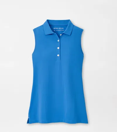 Peter Millar Women's Banded Sport Mesh Sleeveless Button Polo In Multi