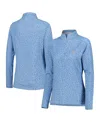 Peter Millar Blue The Players Printed Raglan Perth Quarter-zip Top In Blue