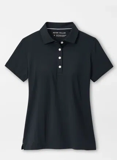 Peter Millar Women's Short Sleeve Button Polo In Black