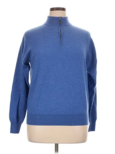 Pre-owned Peter Millar Wool Pullover Sweater In Blue