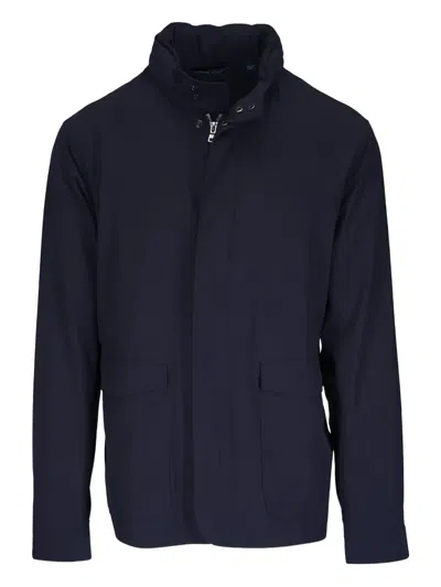 Peter Millar Zip Closure Jacket In Blue