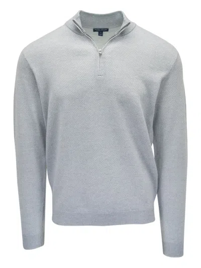 Peter Millar Zip-front Jumper In Gray