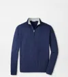 Peter Millar Zip Pullover Navy In Blue