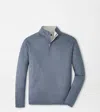 Peter Millar Zip Steel In Gray