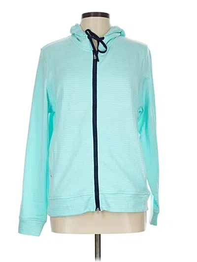 Pre-owned Peter Millar Zip Up Hoodie In Blue