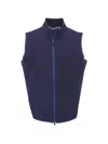 Peter Millar Zip Vest In Blue