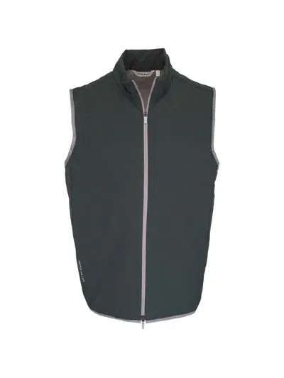Peter Millar Zip-up Gilet In Green