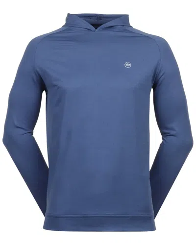 Peter Millar Pine Performance Golf Hoodie In Blue