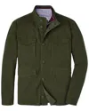 Peter Millar Stowe Wool-blend Safari Jacket In Green