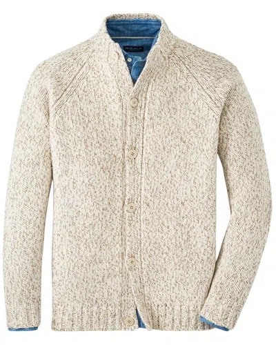 Peter Millar Strathmore Wool-blend Knit Cardigan In Neutral